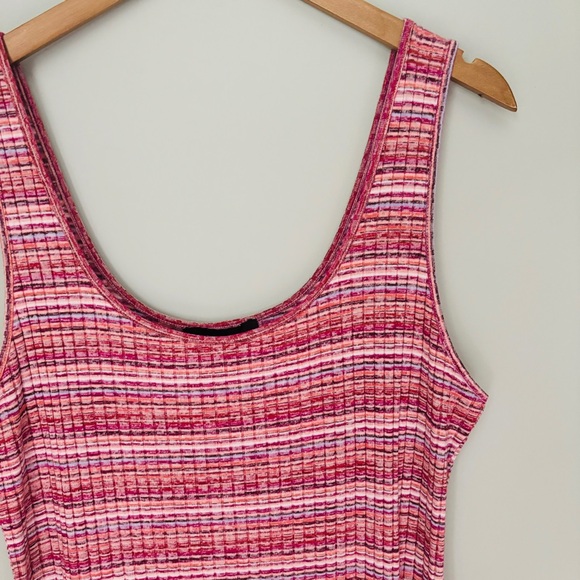 Forever 21+ Multicolored Ribbed Mini Tank Dress Size 3X - Picture 3 of 5